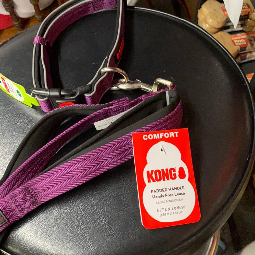 Kong comfy dog collar and leash set.